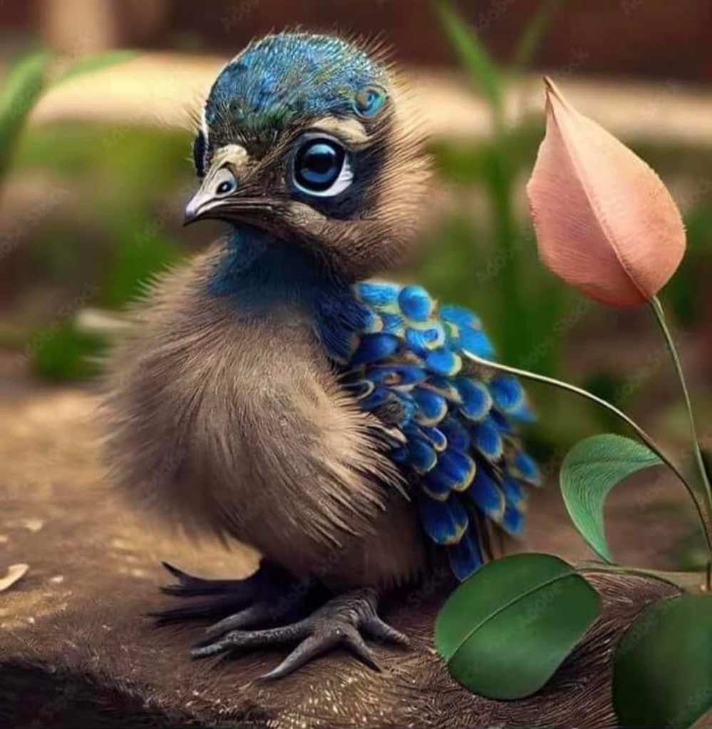 Baby peacock (purportedly)